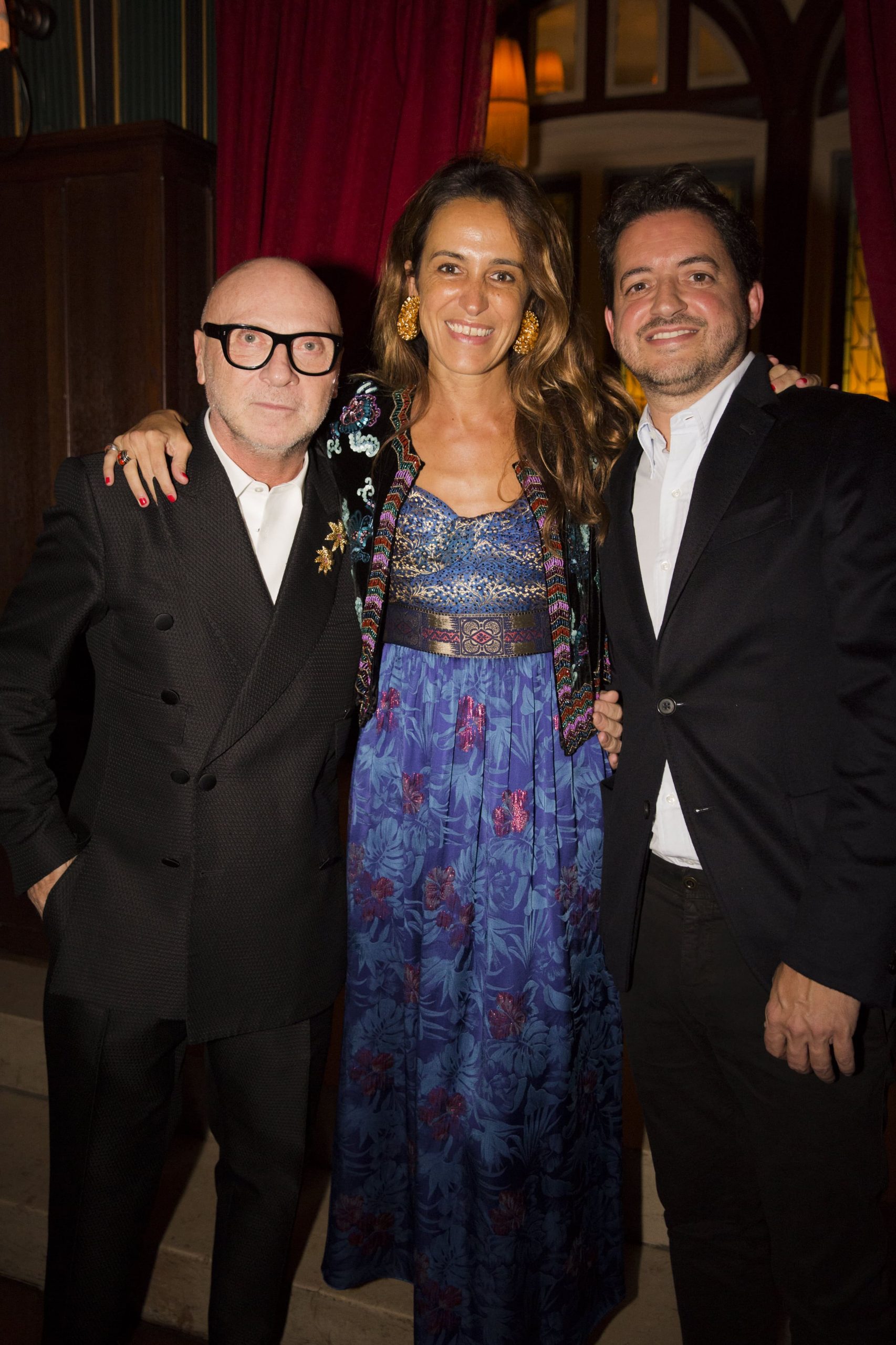 Domenico Dolce (estilista e fundador Dolce&Gabanna), Coco Brandolini d'Adda e Carlos Jereissati
